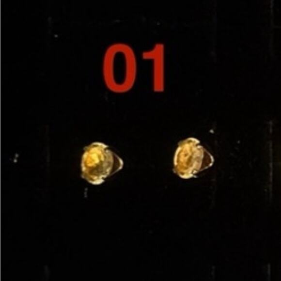 4 Pairs Tested Sterling Silver Stud Earrings – Gemstones & CZ - Picture 3 of 10